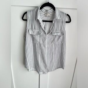LOFT Outlet v-neck stripe blouse!